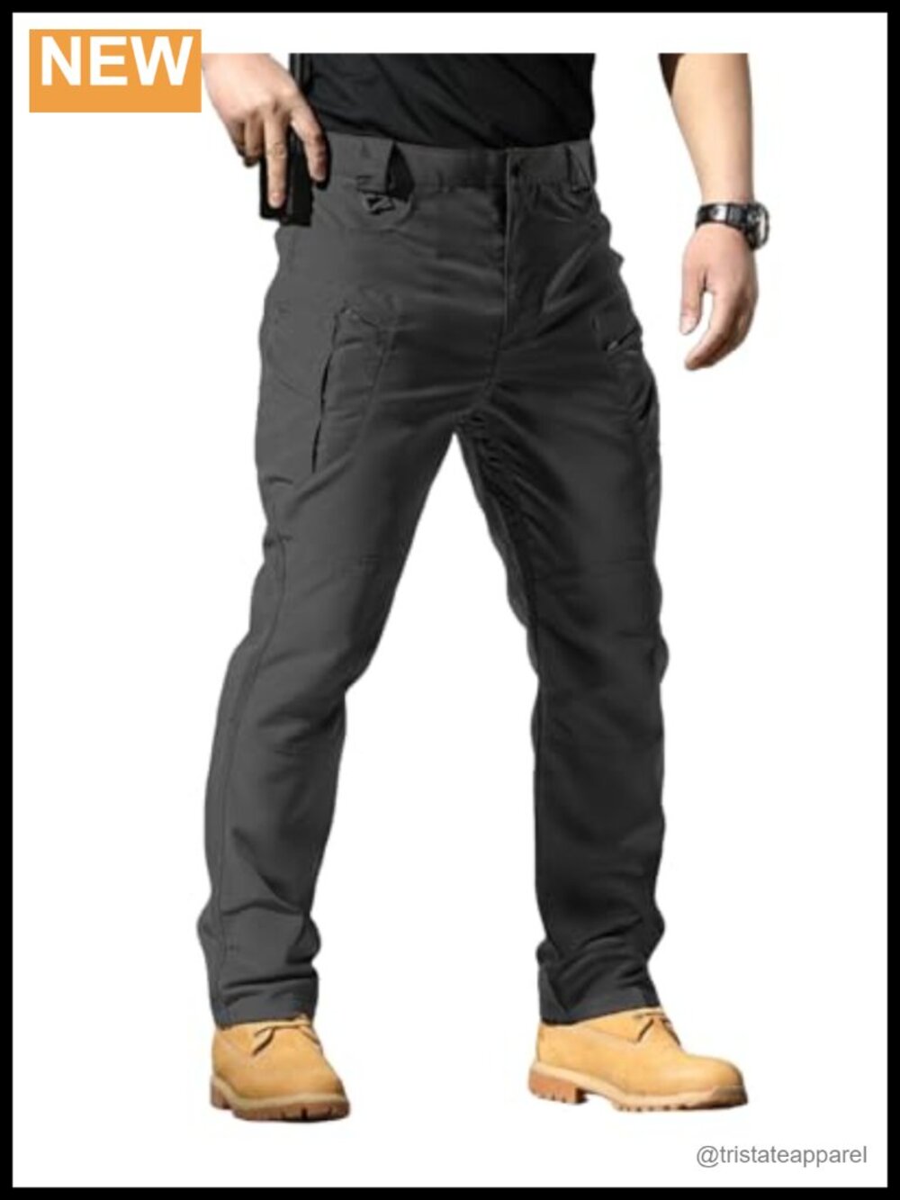 Men's Stretch Tactical Pants Waterproof Ripstop Cargo Lightweight Hiking Work